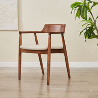 Solid wood arm chair - lifestyle angle