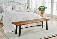 Live Edge Walnut Bench