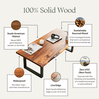 Live Edge Coffee Table with Storage