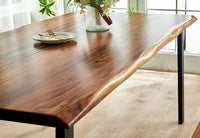Live edge dining table - lifestyle close-up