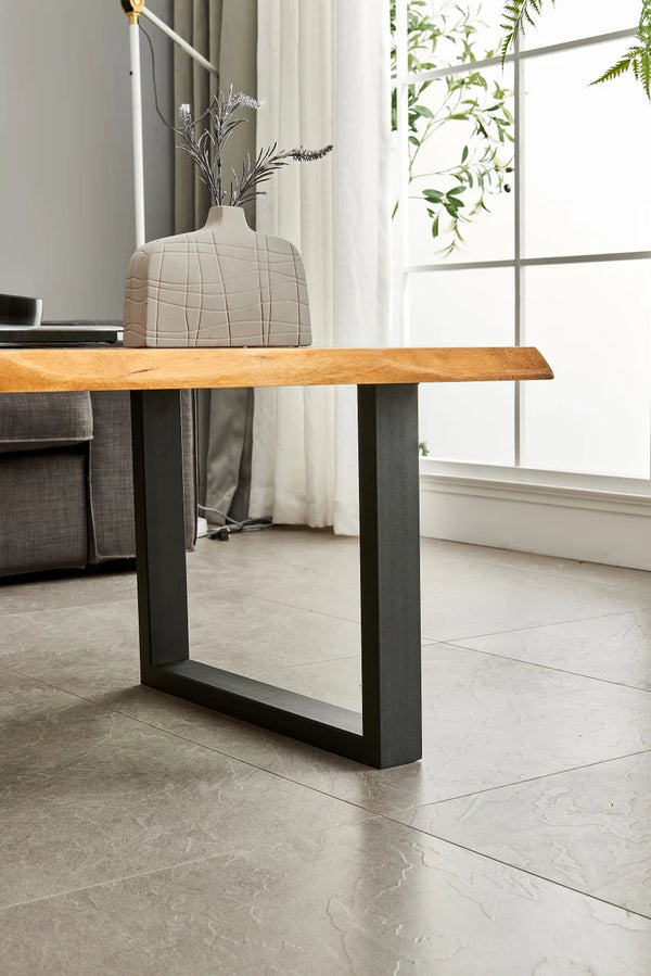 Live Edge Coffee Table with Storage