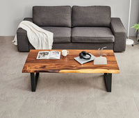 Live Edge Coffee Table with Storage