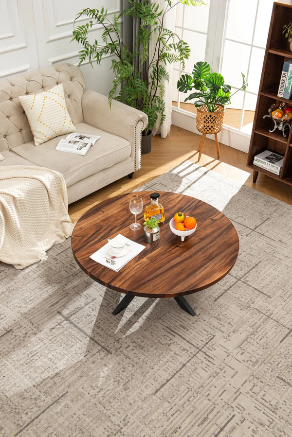 Round Coffee Table with Spider Legs