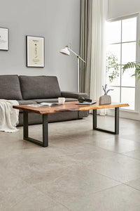 Live Edge Coffee Table with Storage
