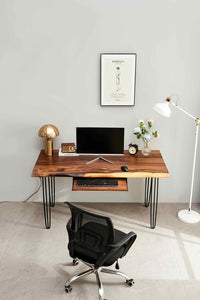 Live Edge Desk with Hairpin Legs