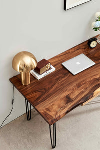 Live Edge Desk with Hairpin Legs