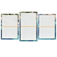 Back view of the 3-Panel Ocean canvas art showing the wood stretcher frames
