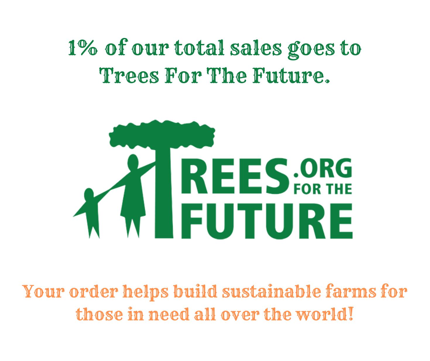Trees for the Future - 1% of sales donated